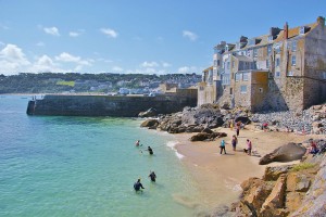 St Ives beaches and harbour walls